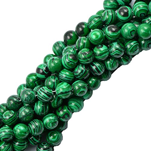 Grün Malachite Edelstein Rund Kugeln Perlen Strang Gemstone 8mm 15 Zoll von MagiDeal