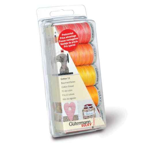 Gutermann Gütermann Nähgarn-Set, Embroidery 12, 100 Prozent Sunny, Baumwolle, One Size, 1000 Gutermann Gütermann Nähgarn-Set, Embroidery 12, 100 Prozent Sunny, Baumwolle, One Size, 1000 von Gutermann