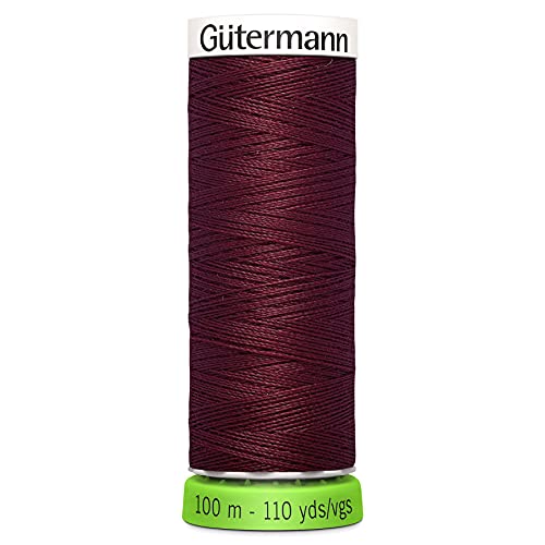 Gutermann Recyceltes Polyester-Faden, 10 m, Burgunderrot von Gutermann