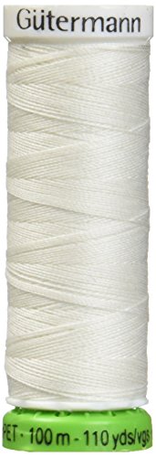 Gutermann 723860 800 Sew All 100% Recycled Polyester Thread 100mtr, White, One Size von Gutermann