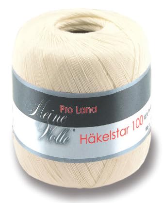 Häkelstar 100-100g - Farbe: 02, natur (18 Farben erhältlich), 4260114481911 von PRO LANA