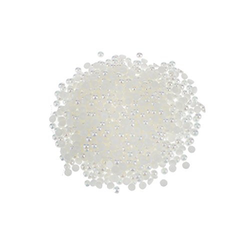 Halb runde Perlen - Edelsteinen Perle - Strasssteine - Halbperlen Embellishements - 1000Stück - für das Scrapbooking, Basteln von Karten, Kunst - Beige, 5mm von Unbekannt