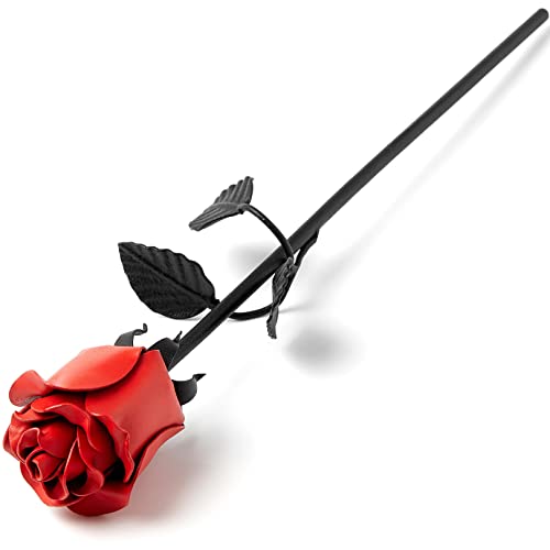 Handgeschmiedete Eisenrose – 100 % schmiedeeiserne Blume in Schwarz – Einzigartiges Geschenk zum Hochzeitstag rot Handgeschmiedete Eisenrose – 100 % schmiedeeiserne Blume in Schwarz – Einzigartiges Geschenk zum Hochzeitstag rot von Unbekannt