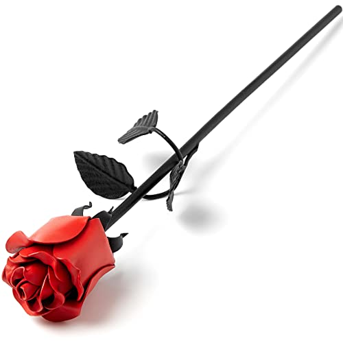 Handgeschmiedete Eisenrose – 100 % schmiedeeiserne Blume in Schwarz – Einzigartiges Geschenk zum Hochzeitstag rot von Unbekannt