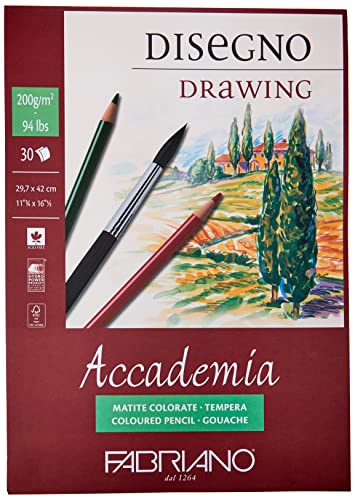 Honsell 41202942 - Fabriano Accademia Disegno, DIN A3, 200 g/m², 30 Blatt, weiß, hochwertiges, radierfestes Zeichenpapier, säure- und ligninfrei, für viele Maltechniken geeignet Honsell 41202942 - Fabriano Accademia Disegno, DIN A3, 200 g/m², 30 Blatt, weiß, hochwertiges, radierfestes Zeichenpapier, säure- und ligninfrei, für viele Maltechniken geeignet von Fabriano