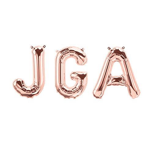 JGA Folien-Ballons/Buchstaben-Ballons/Luft-Ballon Schriftzug in Rosé-Gold - Höhe 35cm - 1 Stück - Deko Junggesellinnen-Abschied/Hochzeits-Zubehör/Dekoration Luft-Ballons Hen-Party von My Weddingshop