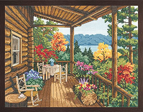 Janlynn Kreuzstich-Zählmusterpackung Blockhütte, Baumwolle, Mehrfarbig, 40.5 x 30.5 x 0.1 cm von Janlynn