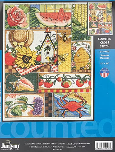 Janlynn 171495 Kreuzstich-Set, 27,9 x 35,6 cm, Sommermontage (14 Stück) Janlynn 171495 Kreuzstich-Set, 27,9 x 35,6 cm, Sommermontage (14 Stück) von Janlynn