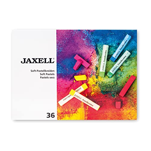Honsell 47653 - Jaxell Pastellkreide, eckige Form, 36er Set, für flächiges und präzises Arbeiten, satte, lichtechte Farben, ideal für Künstler, Hobbymaler, Kinder, Schule, Kunstunterricht von Honsell