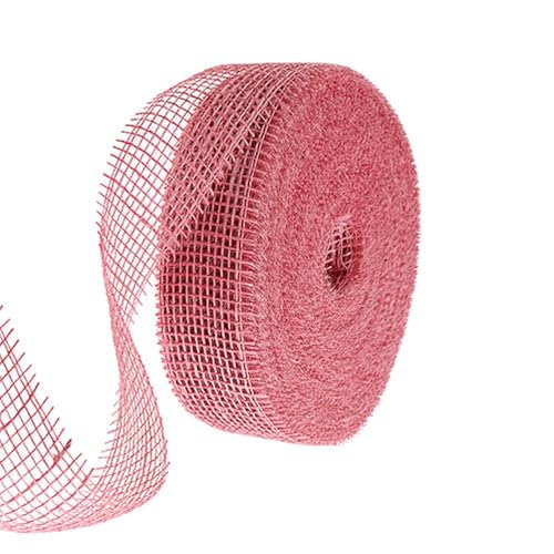 Jute Band 5 cm, 40 Meter, hellrosa (Grundpreis: 0,25EUR/m) von Unbekannt