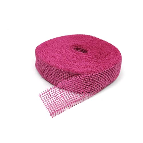 Jute Band 5 cm, 40 Meter, pink (Grundpreis: 0,25EUR/m) von Unbekannt