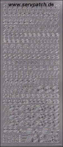 Kleinbuchstaben Kursiv (825) Silber - Sticker von Unbekannt