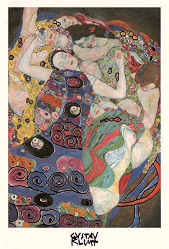 Kunstklappkarte Gustav Klimt Die Jungfrau Passepartout Kunstkarte Doppelkarte Grußkarte Glückwunschkarte Goldprägung von Unbekannt