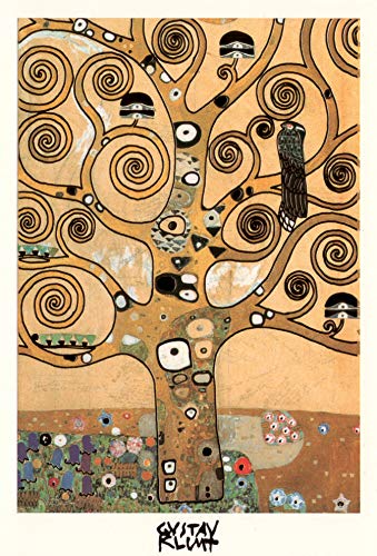 Kunstklappkarte Gustav Klimt Passepartout Kunstkarte Doppelkarte Grußkarte Glückwunschkarte Goldprägung Lebensbaum von Unbekannt
