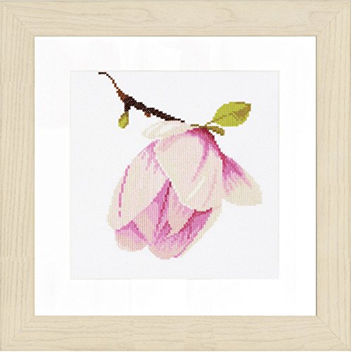 Lanarte Zählmusterpackung Magnolienblüte Kreuzstichpackung, Baumwolle, Mehrfarbig, 20 x 20 x 0.3 cm von Lanarte