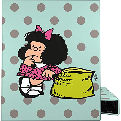 Mafalda 88142610 Kollektion Mafalda Ringbuch mit 4 Ringen, 25 mm, mehrfarbig, A4 von Mafalda
