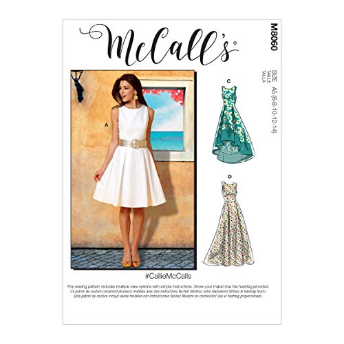 McCall's Misses' Pleated-Skirt Dresses (6-8-10-12-14) McCalls Pattern M8060A5 Damen-Plissierter Rock Kleider A5 (36-38-40), verschieden von McCall's