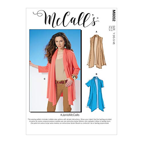 McCall's Misses' Shawl Collar Cardigans McCalls Pattern M8052ZZ Damen Strickjacke mit Schalkragen ZZ (LRG-XLG-XXL), verschieden von McCall's