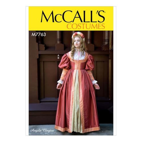 McCall's Patterns M7763 E5 Renaissance-Kleid und Rock für Damen, von Angela Clayton, Größe 42-50 von McCall's Patterns