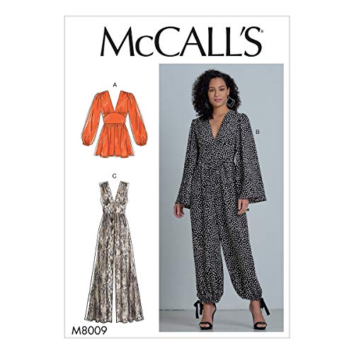 McCall's Schnittmuster M8009A5 Strampler und Overalls, Papier, weiß, Verschiedene Größen McCall's Schnittmuster M8009A5 Strampler und Overalls, Papier, weiß, Verschiedene Größen von McCall's