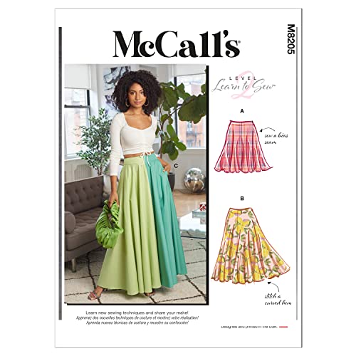 McCalls Schnittmuster M8205Y Y (XS-S-M) Damenröcke, mehrfarbig von McCall's