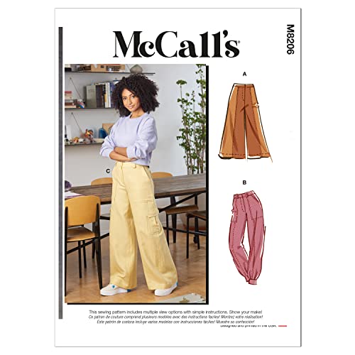 McCall's Schnittmuster M8206A5 (34-36-38-40) Damenhosen, mehrfarbig, A5 (6-8-10-12-14) von McCall's