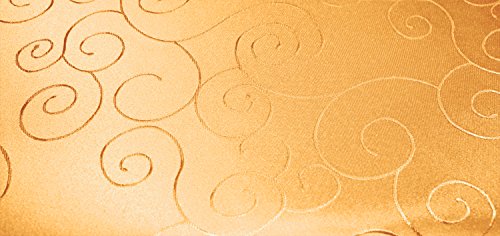 Mitteldecke Tischdecke eckig 110x110 cm Struktur damast circle bügelfrei fleckenabweisend #1238 (gelb) von Unbekannt