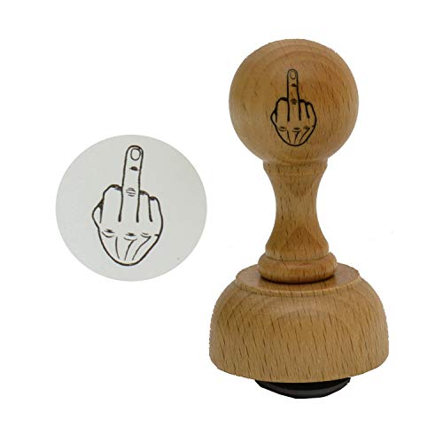 Unbekannt Mittelfinger Holzstempel - Stinkefinger Bürostempel (H 7.5 x D 3.5 cm, braun) Unbekannt Mittelfinger Holzstempel - Stinkefinger Bürostempel (H 7.5 x D 3.5 cm, braun) von Unbekannt