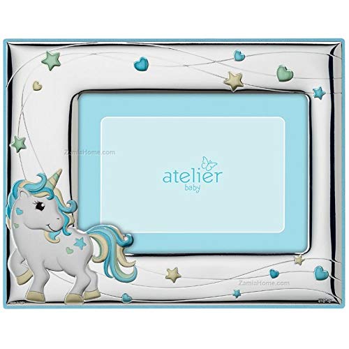 Moda Mavilla Bilderrahmen Einhorn Kind Silber 925 Bilderrahmen PVD silber "Einhorn", Rückseite Holz, Kinderrahmen 9 x 13 cm - Rosa Marke: Atelier Moda Mavilla Bilderrahmen Einhorn Kind Silber 925 Bilderrahmen PVD silber "Einhorn", Rückseite Holz, Kinderrahmen 9 x 13 cm - Rosa Marke: Atelier von Unbekannt