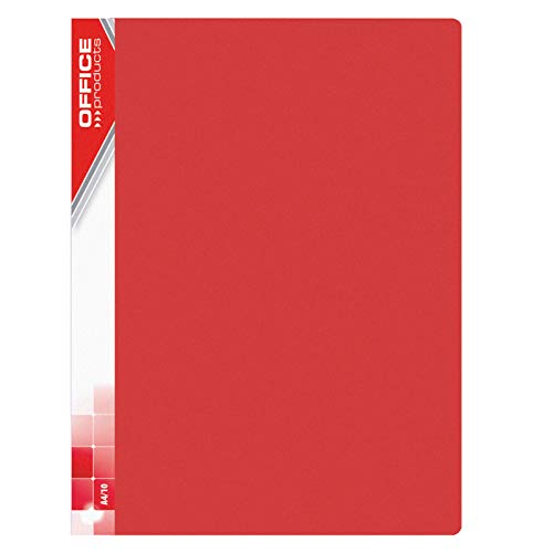OFFICE PRODUCTS 21124011-04 Sichtmappe PP, A4, 850µ, 40 Prospekthüllen, rot von OFFICER PRODUCTS