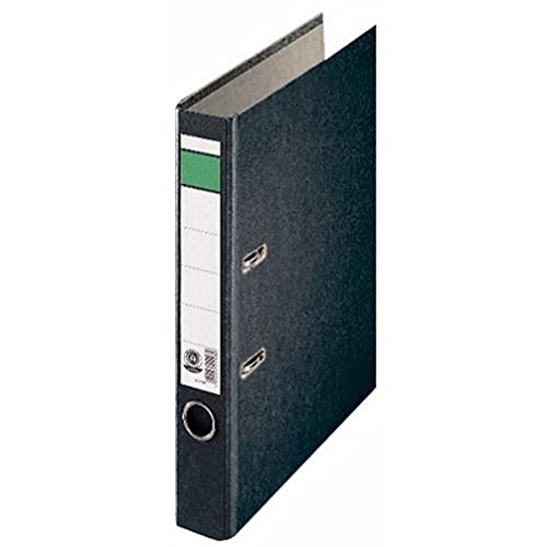 Leitz Ordner Standard, Grüner Balken, mit Schlitzen, A4, schmal, schwarz, 221408, 1 Stück Leitz Ordner Standard, Grüner Balken, mit Schlitzen, A4, schmal, schwarz, 221408, 1 Stück von Leitz
