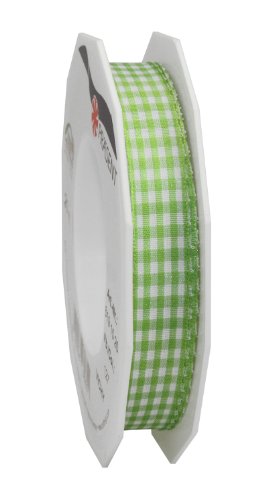 Präsent Vichy Geschenkband apfelgrün/weiß, 20 m Dekoband zum Verzieren & Basteln, 15 mm Breite, Kariertes Band für Bunte Dekos & Geschenkverpackungen, zu feierlichen Anlässen Präsent Vichy Geschenkband apfelgrün/weiß, 20 m Dekoband zum Verzieren & Basteln, 15 mm Breite, Kariertes Band für Bunte Dekos & Geschenkverpackungen, zu feierlichen Anlässen von PRÄSENT