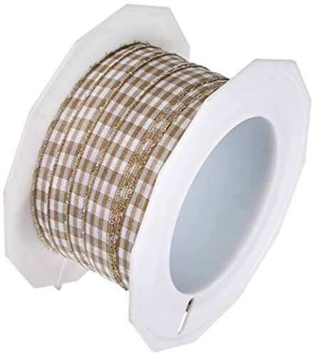Präsent Vichy Geschenkband Taupe/weiß, 20 m Dekoband zum Verzieren & Basteln, 10 mm Breite, Kariertes Band für Bunte Dekos & Geschenkverpackungen, zu feierlichen Anlässen Präsent Vichy Geschenkband Taupe/weiß, 20 m Dekoband zum Verzieren & Basteln, 10 mm Breite, Kariertes Band für Bunte Dekos & Geschenkverpackungen, zu feierlichen Anlässen von Präsent