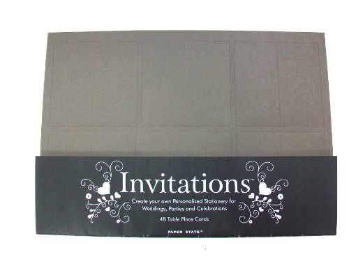 Paper State Invitations Tischkarten – Schokolade (48 Stück) von Paperstate