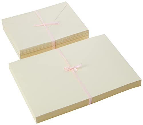 Papermania 12,7 x 17,78 cm, blanko, mit Umschlägen, 50 Stück, cremefarben von Papermania