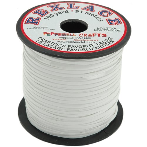 Pepperell Rexlace Kunststoffschnürung, 0,95 cm x 91,4 m, Weiß (RX100-01) von Pepperell Crafts