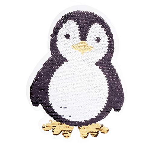 Pinguin, wendbar, Farbwechsel, Pailletten, zum Aufnähen, für Kleidung, DIY, besticktes Motiv, Applikation für Jeans, T-Shirts, tragbar und nützlich Pinguin, wendbar, Farbwechsel, Pailletten, zum Aufnähen, für Kleidung, DIY, besticktes Motiv, Applikation für Jeans, T-Shirts, tragbar und nützlich von Unbekannt