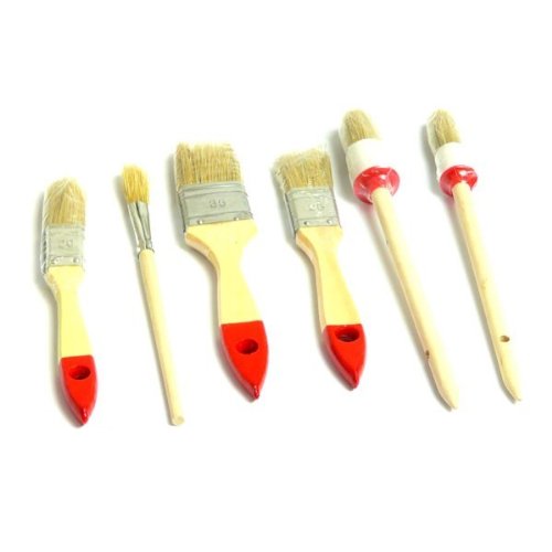 Pinsel Malerpinsel Flachpinsel Rundpinsel Set 6tlg. Pinsel Malerpinsel Flachpinsel Rundpinsel Set 6tlg. von Unbekannt