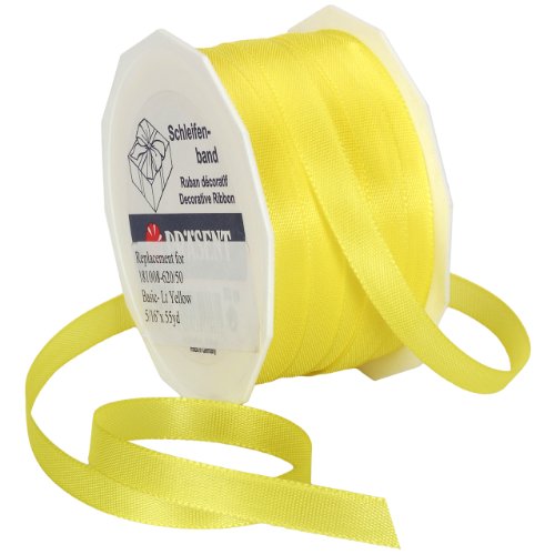 Präsent - EUROPA Geschenkband - gelb - 50-m-Rolle 10 mm von Morex Ribbon