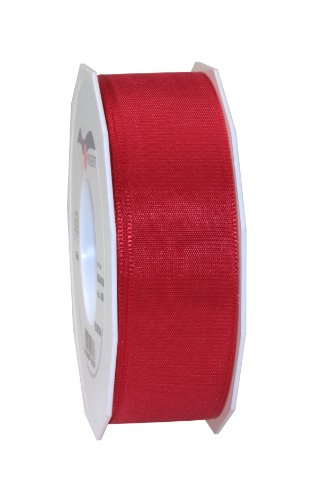 Präsent - EUROPA Geschenkband - rot - 50-m-Rolle 40 mm von Morex Ribbon