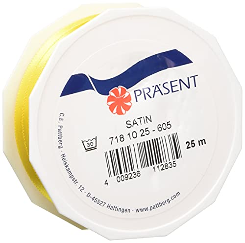 Präsent C.E. Pattberg Satin mintgrün, 50 m Satinband zum Einpacken von Geschenken, 3 mm Breite, Geschenkband zum Dekorieren & Basteln, Dekoband, Anlass von PRÄSENT