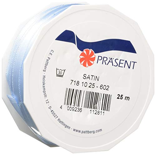 Präsent C.E. Pattberg Satin orange, 25 m Satinband zum Einpacken von Geschenken, 25 mm Breite, Geschenkband zum Dekorieren & Basteln, Dekoband, Anlass von PRÄSENT
