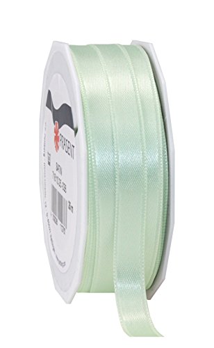 Präsent C.E. Pattberg Satin pastellgrün, 25 m Satinband zum Einpacken von Geschenken, 25 mm Breite, Geschenkband zum Dekorieren & Basteln, Dekoband, Anlass von Präsent