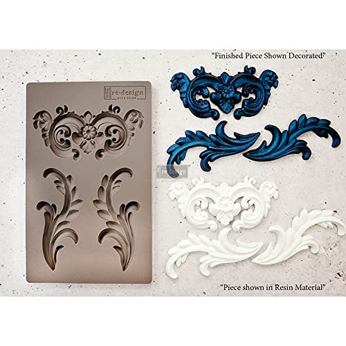 Redesign With Prima 655350632250 Everleigh Flourish Clay, Soap Making Molds,Pottery & Modeling Clays, Silikon, 5"x8"x8mm von PRIMA MARKETING INC