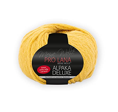 Pro Lana Alpaka Deluxe Farbe 22, Alpakawolle Stickwolle, Wolle Alpaka Nadelstärke 5 mm zum Stricken und Häkeln von Pro Lana
