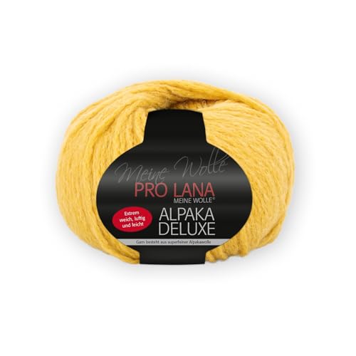 Pro Lana Alpaka Deluxe Farbe 22, Alpakawolle Stickwolle, Wolle Alpaka Nadelstärke 5 mm zum Stricken und Häkeln von Pro Lana