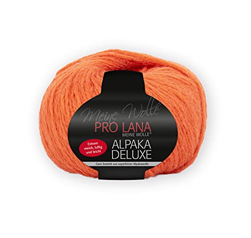 Pro Lana Alpaka Deluxe Farbe 26, Alpakawolle Stickwolle, Wolle Alpaka Nadelstärke 5 mm zum Stricken und Häkeln von Pro Lana