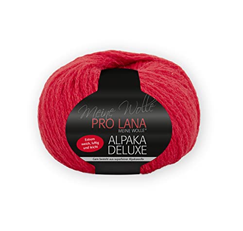 Pro Lana Alpaka Deluxe Farbe 30, Alpakawolle Stickwolle, Wolle Alpaka Nadelstärke 5 mm zum Stricken und Häkeln von Pro Lana