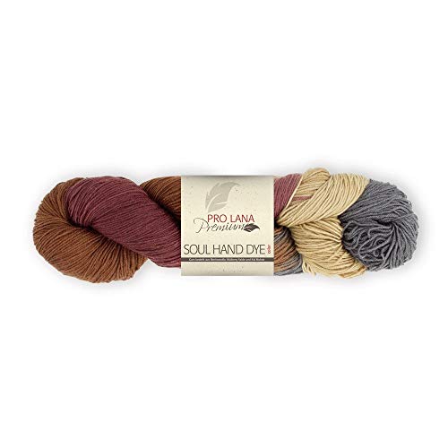 Pro Lana Premium Soul Hand Dye color 88, 100g Wolle mit Seide; Merinowolle, Maulbeerseide und Kid Mohair, Wolle handgefärbt von Unbekannt