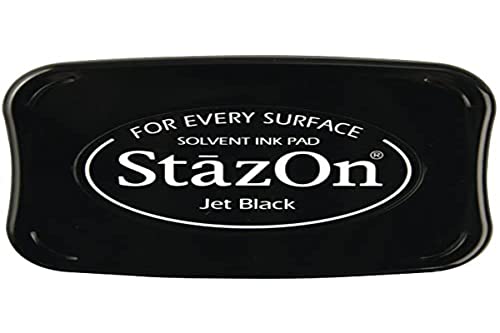 Rayher StazOn Stempelkissen, schwarz, ideal für glatte Untergründe, 28383576 von Rayher